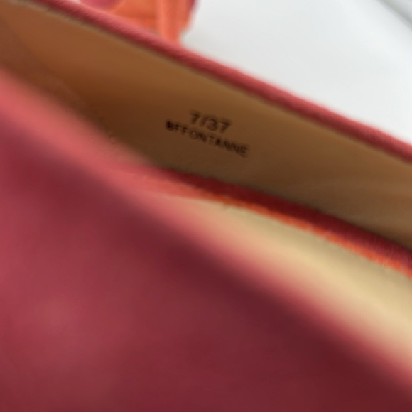 Brian Atwood Coral Suede and Orange Heels - Picture 8 of 9